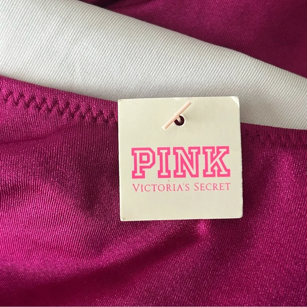 NEW PINK Victoria’s Secret Purple Deep Plunge V-neck One Piece Bathing Suit Swim
